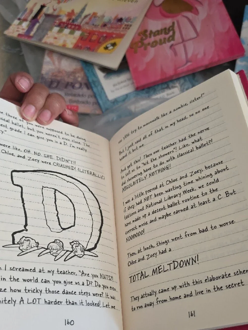 Rachel Renée Russell Dork Diaries Hardcover book - Pink